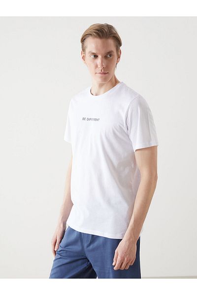 LC Waikiki Tricou cu mânecă scurtă cu gât crew de sezon nou pentru bărbați S5HP89Z8