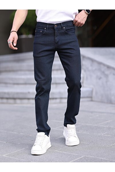 WKM Ανδρικό τζιν παντελόνι Casual Lycra Slim Fit