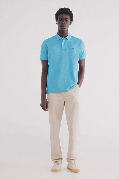 Springfield Essential Regular Fit Piqué Polo Shirt