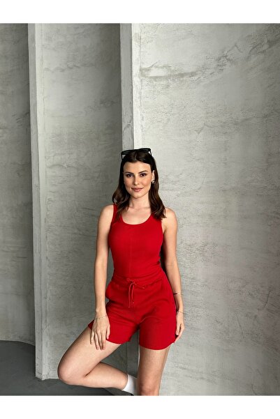 LePold Women's Camisole Corded Pocket Shorts Suit