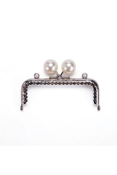 Sultan Silver Rectangular White Bead Tube 10,5 cm