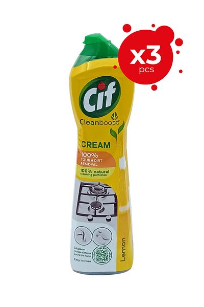 Cif CREAM UNIVERSAL SOLUTION 500ML LEMON X 3