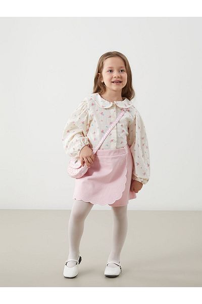 LC Waikiki Baby Collar Floral Girl's Shirt