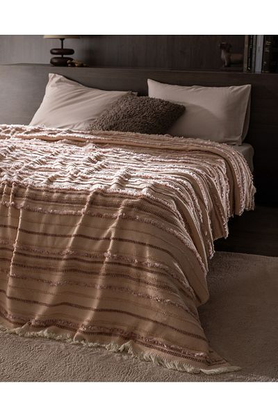 Madame Coco Montjalin Double Bedspread - Powder