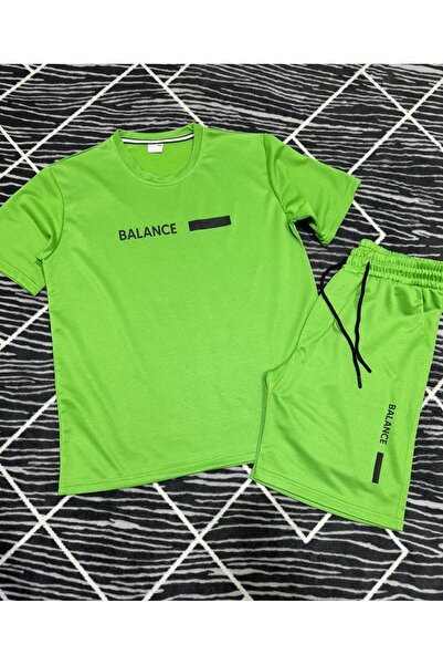 VERSCOVE Printed T-Shirt & Shorts, Side Pocket Drawcord Adjustable Sweat-Wicking Seasonal Set