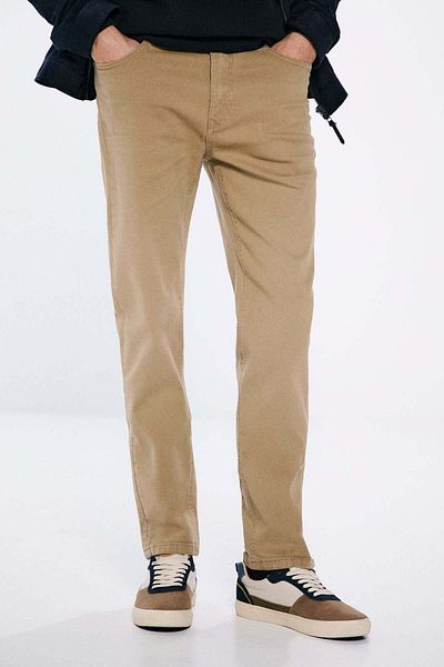 Springfield Slim Fit Washed Colour Trousers