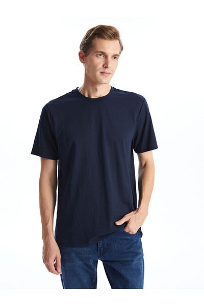 LC Waikiki New Season Crew Neck Κοντό μανίκι Βαμβακερό Ανδρικό Tisort - S5I682Z8