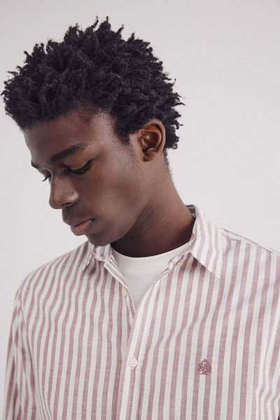 Springfield Slub Cotton Striped Shirt