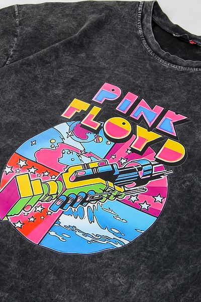 Sekizbiraltı P. Floyd Printed Black Oversize Unisex T-Shirt - Washable