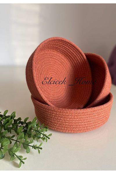 ELÇİÇEK HOME Multi-Purpose Decorative Basket, Organizer Set of 3
