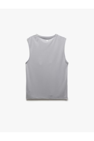 Koton Printed Crew Neck Sleeveless Athlete's Tank Top