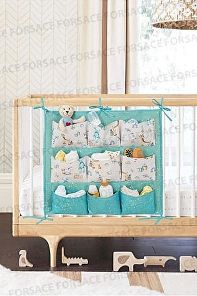 Pikas Baby Room - Crib Side, Nine-Eye Organizer and Blue Color