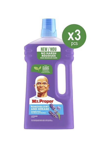 Mr Proper FLOOR SOLUTION 1L LAVENDER X 3