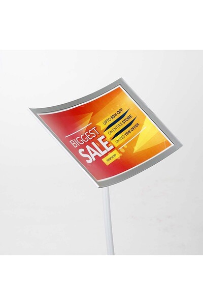 ÖzgürceSeç Arc Magnetic Framed Menu Information and Direction Board A3 (30X42) Gray