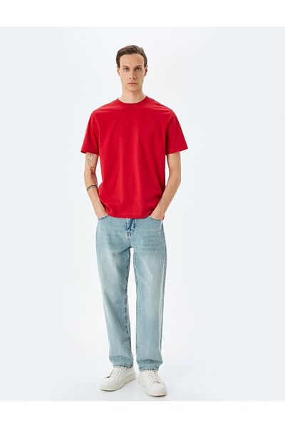 Koton Cotton Crew Neck Regular Fit Short Sleeve Basic T-Shirt