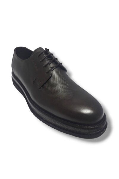 Cakgo Coşkun 1857-25 حذاء رجالي كاجوال من الجلد الطبيعي بطباعة منقط إيفا