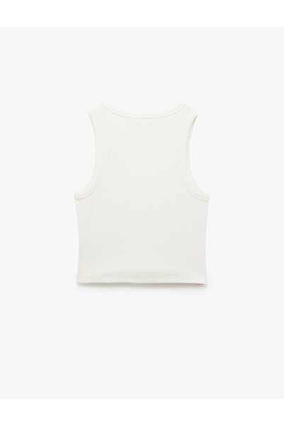 Koton Floral Printed Sleeveless Crew Neck Slim Fit Top