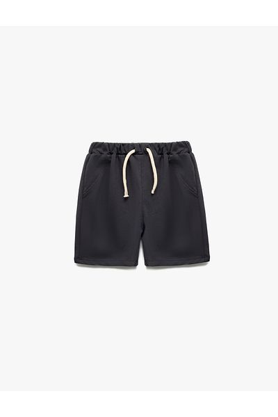 Koton Cotton Lace-Up Waist Basic Shorts
