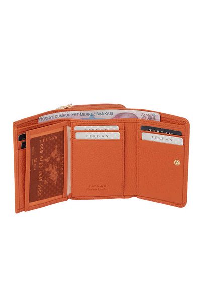 Tergan Orange Genuine Leather Women's Wallet - S1Cb 00005798 -J35
