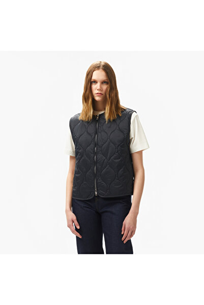 Nautica Kadın Siyah Regular Fit Kapitone Fermuarlı Yelek