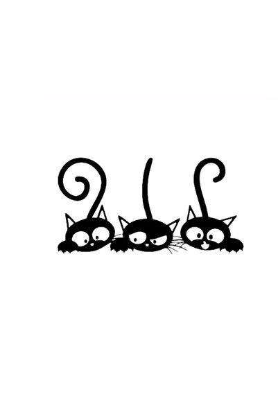 Redline Grafik Three Cats Black Sticker