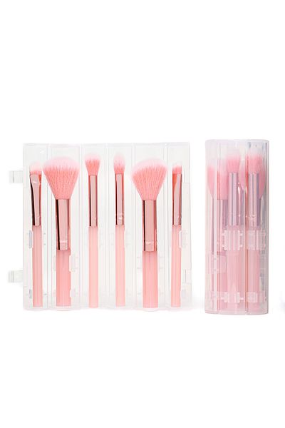 Roesıa Rose Cosmetics Rose 6-Piece Cylinder Model Stylish Makeup Brush Set