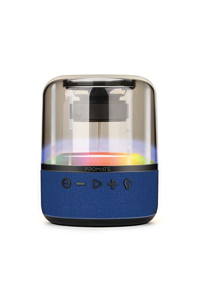 Promate Bluetooth Speaker, Premium 10w True Wireless Portable Led Speaker With 360-degree Hd Sound,