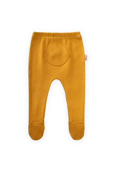 Cigit Pantaloni pentru bebelusi cu papuci 0-1 ani galben mustar