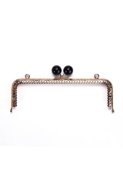 Sultan Rectangular Black Beaded Burs 20.5 cm Rose