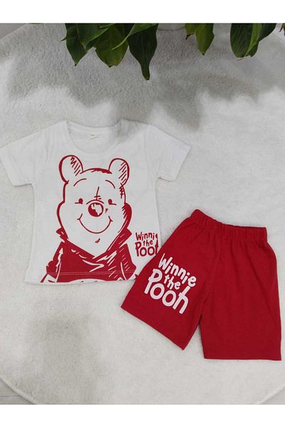 Store Winnie the Pooh Printed Children's Short Sleeve Summer Suit Thin