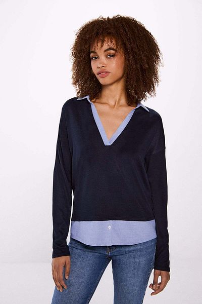 Springfield Combined Shirt Collar T-shirt