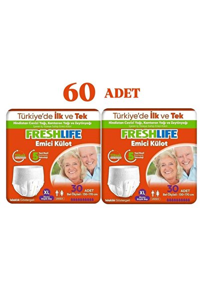Freshlife NETKAL Freshlife Külot X LARGE Hasta Bezi 2 PAKET (60 ADET)