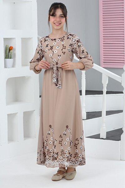 Asortik Kids Довге плаття-сифон з квітковим візерунком для дівчаток