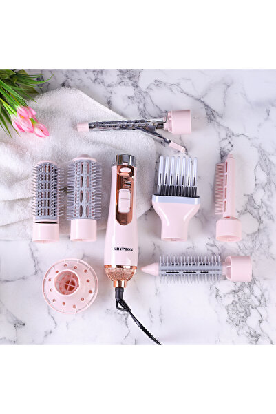 KRYPTON Krypton 7-in-1Hair Styler |1-Speed,3-Heat Settings with 7 Attachments...