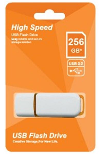 OEM Elba 256Gb Plastic White-Orange 3.2 USB Flash Memory