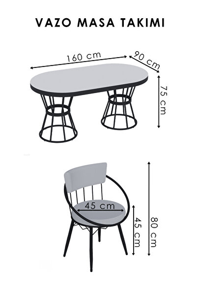 BY ORHAN GÜZEL ZÜMRÜT MUTFAK MASASI YEMEK MASASI 6-8 KİŞİLİK MUTFAK MASASI 90*160
