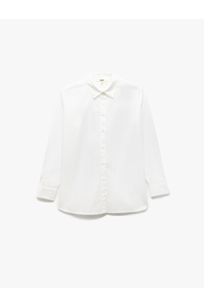 Koton Cotton Long Sleeve Classic Collar Poplin Shirt