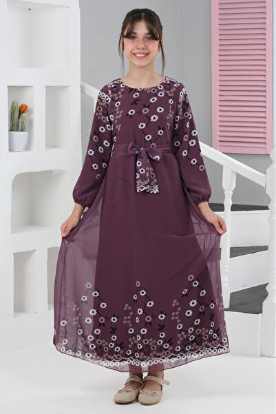 Asortik Kids Довге плаття-сифон з квітковим візерунком для дівчаток