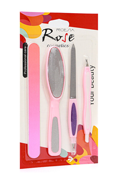 Roesıa Rose Cosmetics Rose 4 Parça Manikür Pedikür Seti