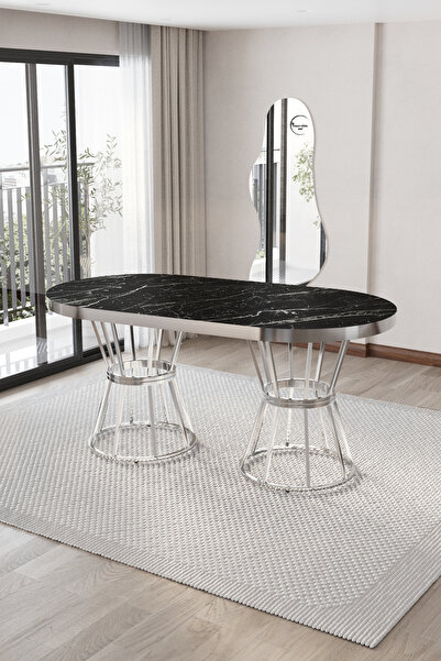 BY ORHAN GÜZEL ZÜMRÜT MUTFAK MASASI YEMEK MASASI 80*140 4 -6 KİŞİLİK MUTFAK M...