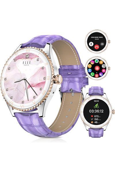 ELLE Soleil Women’s Smartwatch 1.19'' AMOLED, Bluetooth Calling, Multilingual, IP68, Fitness, iOS/Android
