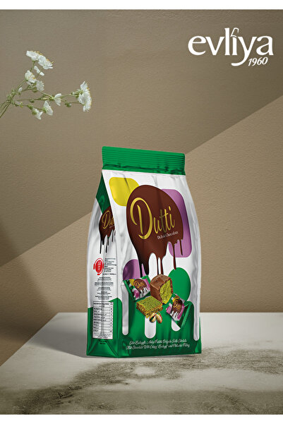Evliya Şekerleme Evliya Dutti Çıtır Kadayıflı Antep Fıstıklı Dolgulu Dubai Çikolatası 120gr