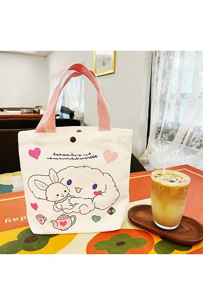 Choice Cinnamoroll2 Sanrio Hellokitty Canvas Bag My Melody Kuromi Cinnamoroll Women's Shoulder Bags Casual