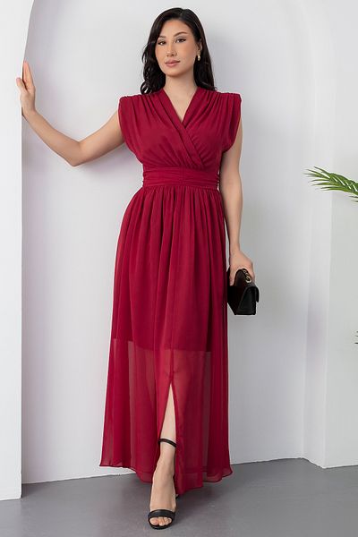 PULLIMM Rochie din șifon cu decolteu dublu DKS1255