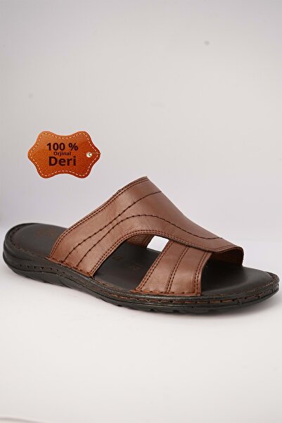 Kristal Kr.98 Anatomical Sole Genuine Leather Men's Slippers