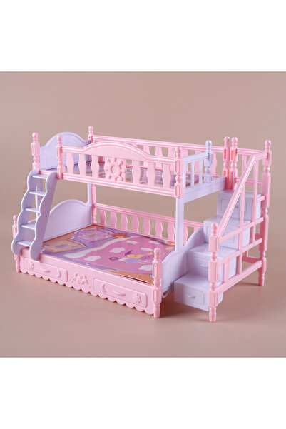 Choice3 سرير بطابقين كبير 1:12 بيت الدمى شاحنة آيس كريم سرير أطفال محاكاة مشه...