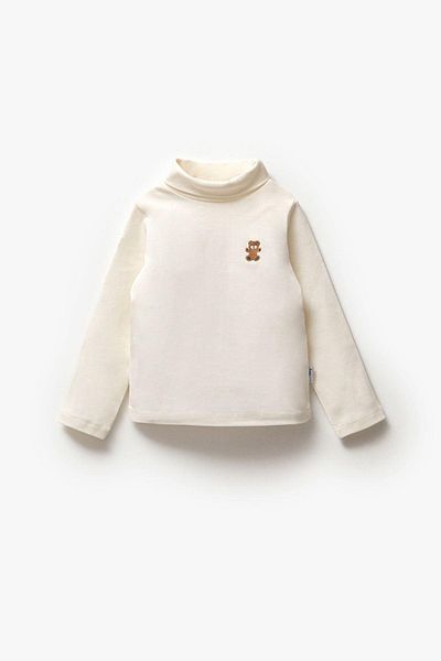 Magu Girl's Cotton Winter Long Sleeve Basic Turtleneck Body Sweatshirt
