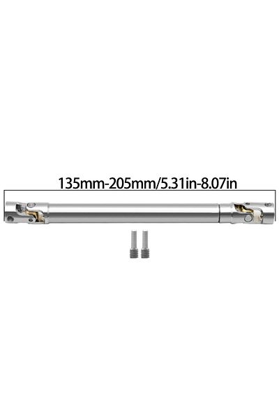 Choice silver-L135MM Metal Internal Spline Drive Shaft Universal Joint Driveshaft for 1/10 RC Car Crawler A