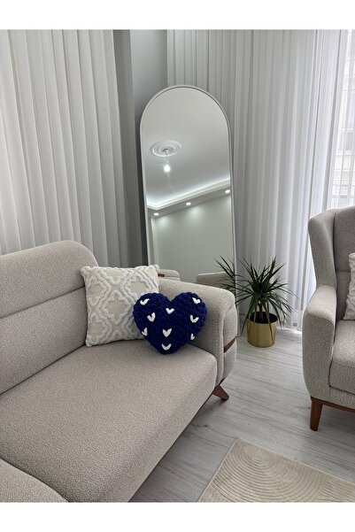 Home Спеціальна подушка з серцевим візерунком для особливих днів - романтична декоративна подушка у формі серця / нічний синьо-білий серце