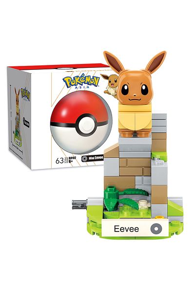 Choice3 Eevee Pokemon Mini Pikachu-Claw Crane Building Blocks Charizard Pikachu Squirtle Bulbasaur Assembly